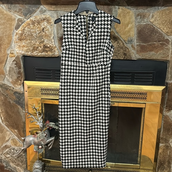 Kardashian collection sleeveless career houndstooth print dress Xs - Picture 1 of 9